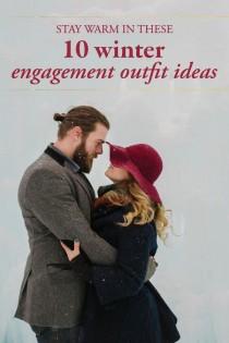 wedding photo - Stay Warm In These 10 Winter Engagement Outfit Ideas