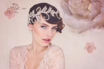 wedding photo - wedding Tiara. Statement Headpiece. Bridal Crystal Headpiece tiara. The Audrey Crystal Bridal Headpiece #139