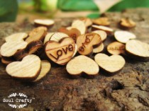 wedding photo -  100pcs Love 10mm Engraved Wooden Hearts Rustic Wedding Party Table Confetti Reception Decoration Bridal Shower Favor Stuffers