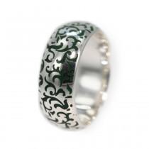 wedding photo - Mens Wedding Band with a Victorian style pattern