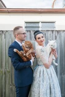wedding photo - Vintage Nautical & Cat Themed Wedding
