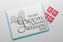 wedding photo - Wedding Card, Wedding Day Card, Groom Card, Fiance Card, Husband Card, On Our Wedding Day