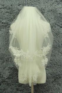 wedding photo - 2T bridal veil Wedding veil - white ivory veil - veil complex Gulei Si - Crystal + comb, fingertip veil