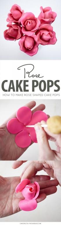 wedding photo - DIY Rose Cake Pops