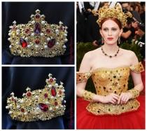 wedding photo - Red Renaissance Crown, Baroque Tiara,  Medieval Jewelry, Crown, Queen Crown, Tudor Crown, Tiara, Catherine of Aragon, Tudor, Anne Boleyn