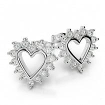 wedding photo -  Diamond Heart Stud Earrings by Raven Fine Jewelers