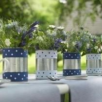 wedding photo - Blau-weiße Sommer-Deko Für Den Garten