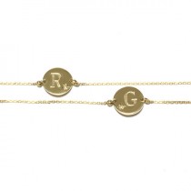 wedding photo -  Gold Initials Bracelet - Personalized custom made 2 letters Twins Bracelet - Diamond Bracelet , Name bracelet