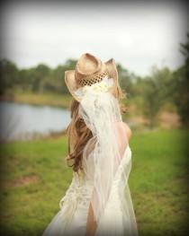 wedding photo - cowgirl bride-cowgirl hat-bridal cowgirl hat-formal cowgirl hat-bridal bachelorette hat-cowgirl hat-country bride