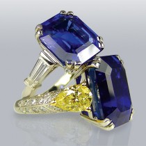 wedding photo - Blue Sapphire Rings