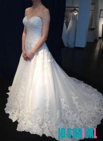 wedding photo - H1685 Elegant sweetheart neckline lace aline wedding dress
