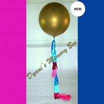 wedding photo - NEW GOLD 36" Baby Gender Reveal Balloon with Tassel Tail / 36" Confetti Filled Balloon / Gender Reveal Party / It's a Boy / It's a Girl