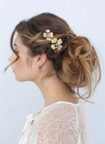 wedding photo - Bridal hair pins - Dogwood flower hair pin set of 2 - Style 659 - Ready to Ship