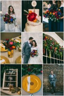 wedding photo - Cool Southern Wedding with Urban Vibes and Luxe Blooms