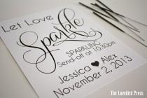 wedding photo - Wedding Sparkler Send Off Sign - Personalized Printable Let Love Sparkle Wedding Sign - Sparkler Send Off - Sparkler Sign - AA1