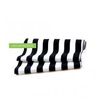 wedding photo - Black and White Striped Table Runner 12" x 96"