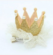 wedding photo - Gold crown hair clip