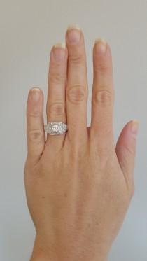 wedding photo - Engagement ring, art deco engagement ring, antique engagement ring, antique diamond ring,antique platinum ring