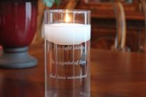 wedding photo - Memorial Glass Vase and Floating Candle Set