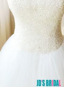 wedding photo - H1657 Feminine sparkly princess tulle ballgown wedding dresses