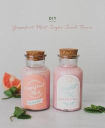 wedding photo - DIY Grapefruit Mint Sugar Scrub Favors