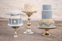 wedding photo - A Luxe Blue And Gold Styled Shoot
