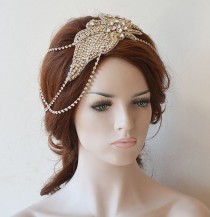 wedding photo -  Wedding Hair Accessory, Bridal Head Chain, Wedding Headpiece, Wedding Hair Jewelry, Bridal Headband, Hair Accessories
