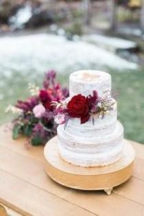 wedding photo - Simple Naked Sponge Cake