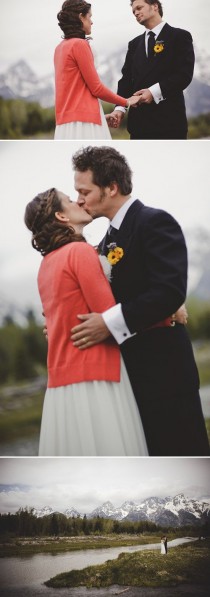 wedding photo - Rustic Grand Teton National Park Elopement