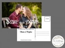 wedding photo - Printable Save the Date Postcard