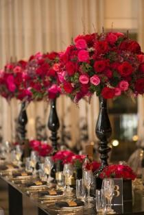 wedding photo - Glamorous Red   Gold Elegant Wedding With 2,000 Flowers In Australia