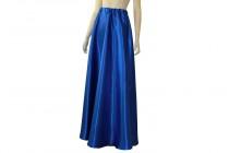 wedding photo - Long Satin Skirt Royal Blue Bridesmaid Maxi Formal Skirt