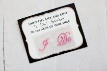 wedding photo - Pink I Do Stickers for Brides Shoes, Wedding Shoe Sticker, Bridal Details 