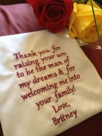 wedding photo - Father of The Groom  personalized cutom made handkerchief