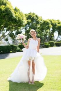 wedding photo - Inspired By: Whitney Port's Waterfall Hem Wedding Dress