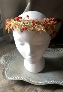 wedding photo - Autumn Solstice Wheat and Flower Crown