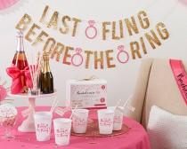 wedding photo - 66 Pc. Last Fling Before The Ring,Bachelorette Party Kit,Bachelorette Party Supplies,Bachelorette Party Decorations,Bachelorette Supplies