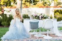 wedding photo - Modern Rose Quartz, Serenity And Yellow Outdoor Wedding Shoot - Weddingomania