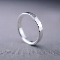 wedding photo - LIQUIDATION SALE Textured Sterling Silver Ring 