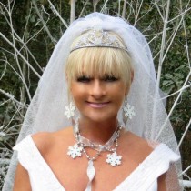 wedding photo - Archtype Wedding Veil - Bridal Veil - Snowflake Wedding - Winter Wedding - White Veil - Winter Wonderland - Fairytale Wedding - Bride Veil