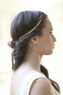 wedding photo - Spiky Twigs Goddess Headband, Greek Goddess Headpiece, Bridal Hair Accessories, Wedding Tiara, Boho Chic, Roman Crown, Ancient Leaf Headband