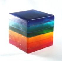 wedding photo - Rainbow Soap Cube - Stripes, Glycerin, Custom Scent, Rainbow, Kids, Fun, Party Favor, Rainbow Party, Pride, Wedding, Baby Shower