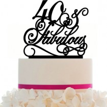 wedding photo -  Cake Topper Personalized 10 20 30 40 50 60 70 80 90 Birthday/Anniversary