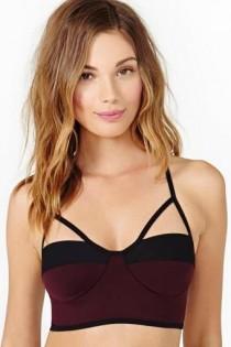 wedding photo - Only Hearts LouLou Bustier Bra - Wine