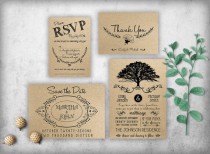 wedding photo -  Wedding invitation template download - Wedding invites rustic diy - Printable wedding invitation set - wedding invitations with rsvp