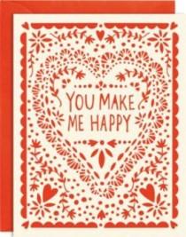 wedding photo - Letterpress A2 You Make Me Happy Card