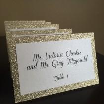 wedding photo - Glitter place cards/ Glitter escort cards