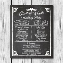 wedding photo - Chalkboard Wedding Program Sign, Printable Wedding Program Sign, Chalkboard Program Sign, Wedding Decor, Wedding Signage, Instant Download
