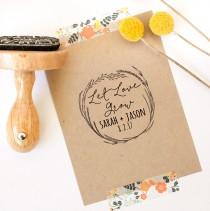 wedding photo - Let Love Grow Rubber Stamp, Custom Wedding Stamp, Wedding Favor Stamp, Seed Favor Stamp, Seed Packet Stamp, Save the Date Stamp