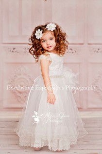wedding photo - Pure Sweet Angelic Flower Girl Dress